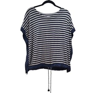 Vineyard Vines Blue White Striped Boho Style Top Women's Size Small - GUC